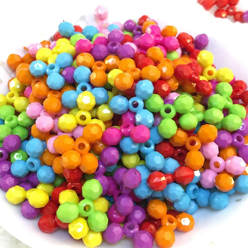 

50Pcs 5*14mm Mixed Color Acrylic Triangular Beads For Children's Manual DIY Necklace Bracelet Accessories