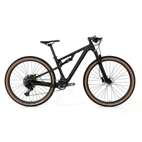 factory wholesale double disc brake full suspension carbon fiber bicycle mountain bike frame