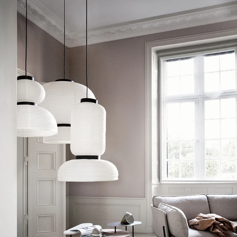 Kopen Janpanese Stijl Hanger Lamp Lantaarn Opknoping Lichtpunt Handgemaakte Papier Kroonluchter Voor Woonkamer Home Decoratie Art Design