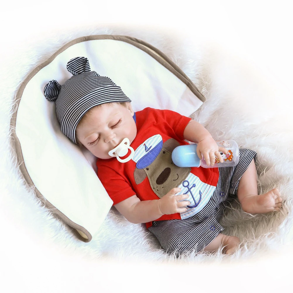 

Simulation Soft Silicone Reborn Doll Playmate Toy Newborn Baby Boys Kids Gifts Children Day Toys Christmas Gifts