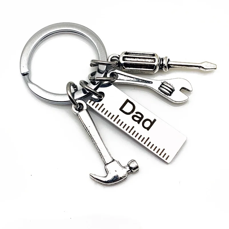 

2021 NEW Hand Tools Keychain Keyrings Gift for Dad Fathers Day Key Chain Accessories