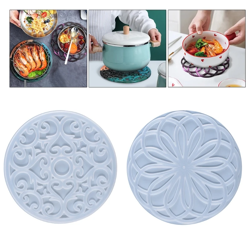 

M2EA Mandala Placemat Epoxy Resin Mold Coaster Cup Mat Casting Silicone Mould DIY Crafts Home Decorations Making Tool
