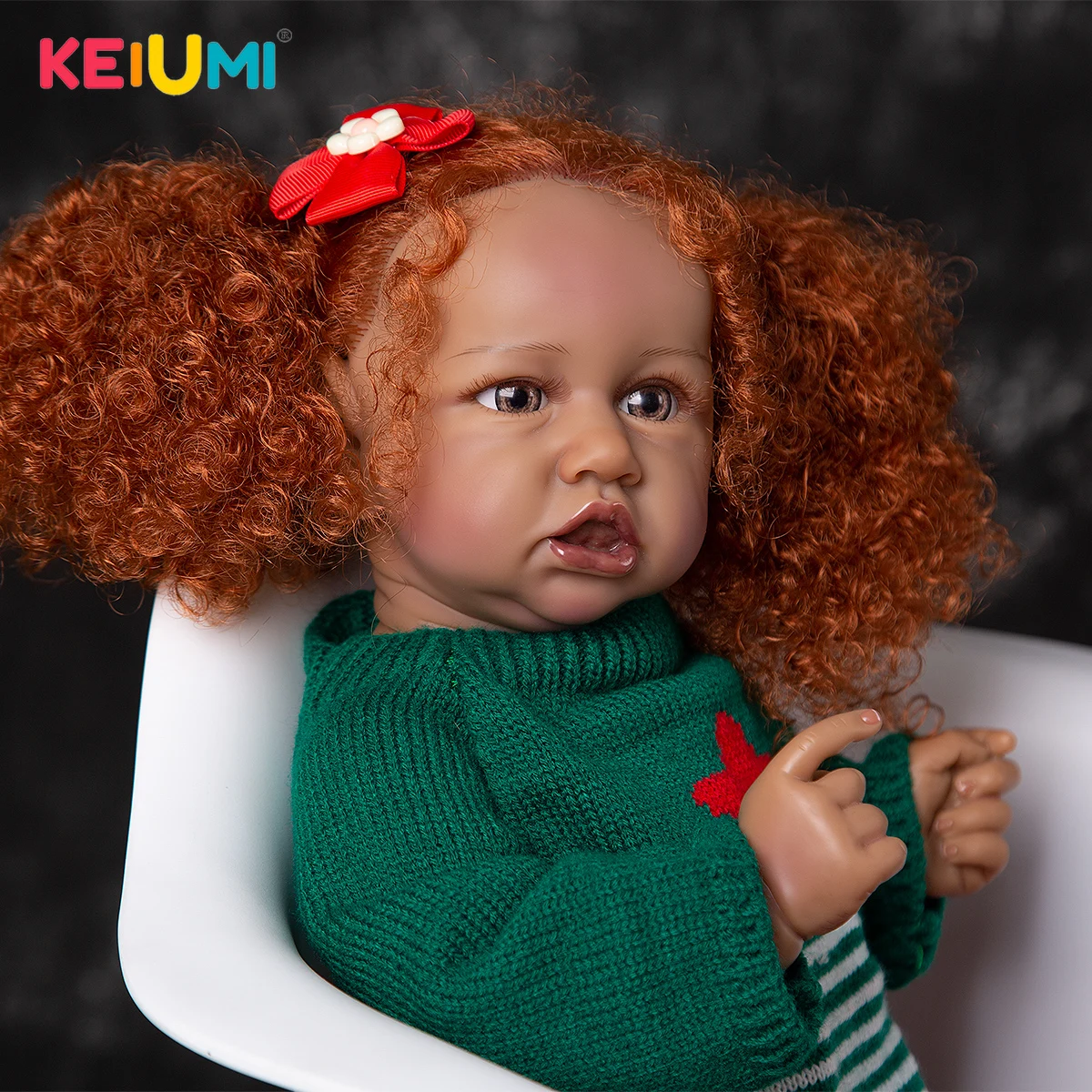 

KEIUMI 22 Inch Full Body Silicone Reborn Baby Doll Toy Vinyl Real Life Reborn Doll Bebe Reborn Girl Birthday Gift Bathe Toy