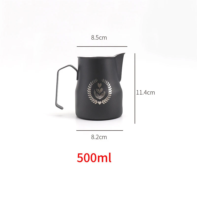

350ml 500ml Milk Jug Stainless Steel Frothing Pitcher Pull Flower Cup Coffee Milk Frother Art Milk Foam Tool Coffeware