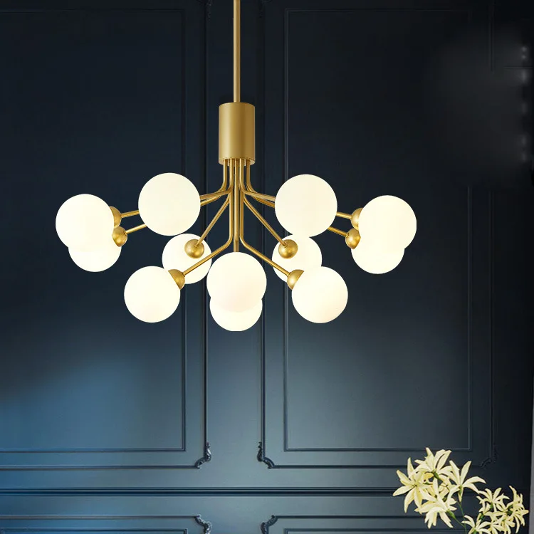 

Современный стеклянный шар светодиодный светильник 3 трубы черного листового железа плафоны lustres современная светодиодная люстра hanglampen luzes...