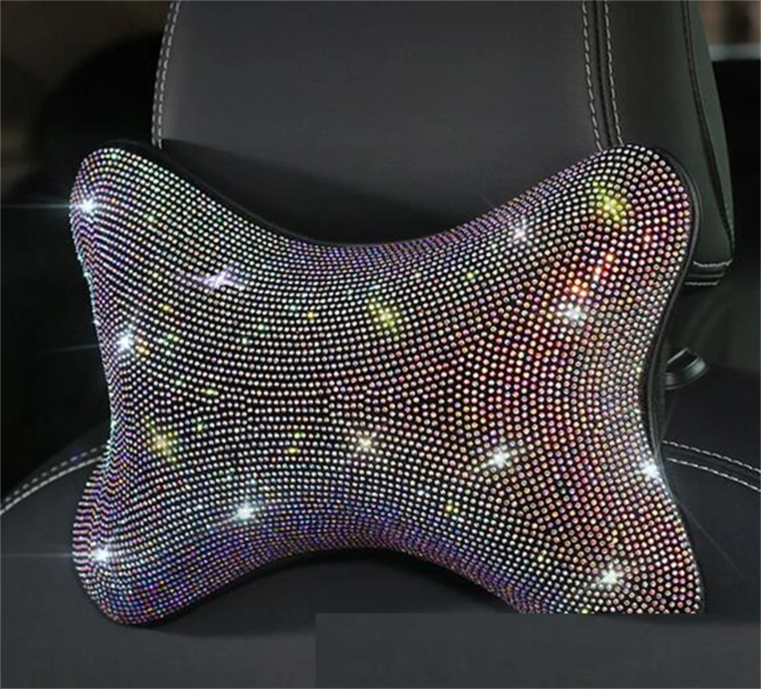 

Разноцветные полностью алмазные кристаллы Автомобильная подушка кожаный чехол блестящие стразы автомобильные чехлы аксессуары для интер...
