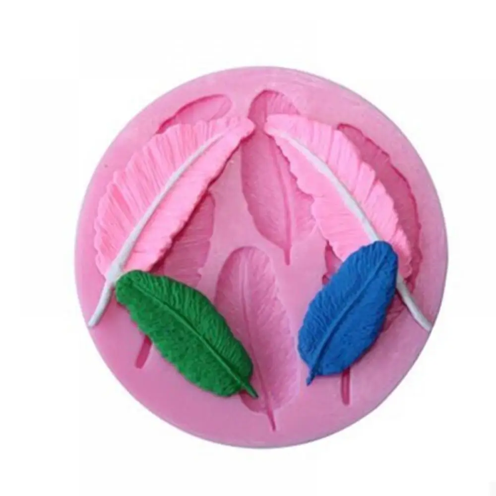 1 шт. перо сахара кнопки Силиконовая Форма Fondant Mold торт декоративные инструменты