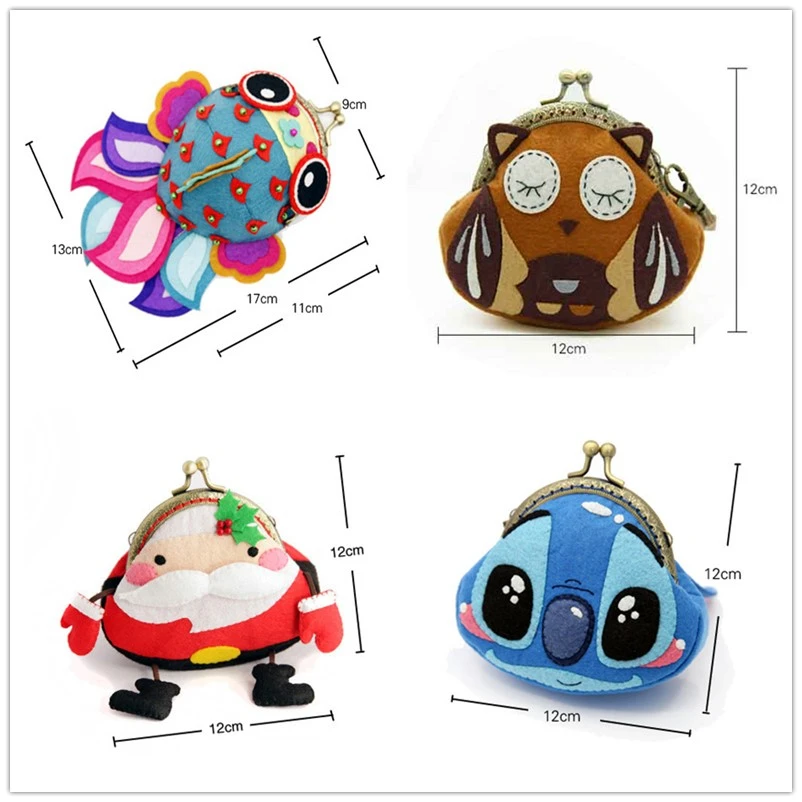 Набор для рукоделия искусственный мультяшный Рождественский фетровый кошелек