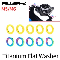 risk m5m6 washer gasket nut and bolt set flat ring seal assortment kit with screw gasket gr5tc4 titanium alloy 10pcs 1 set