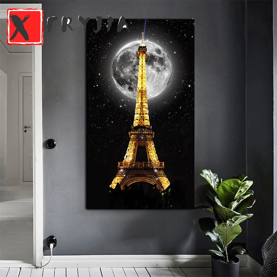 

Rhinestone painting The Eiffel Tower in Paris at night stitch cross diamond embroidery diamond full drill diy home decoration