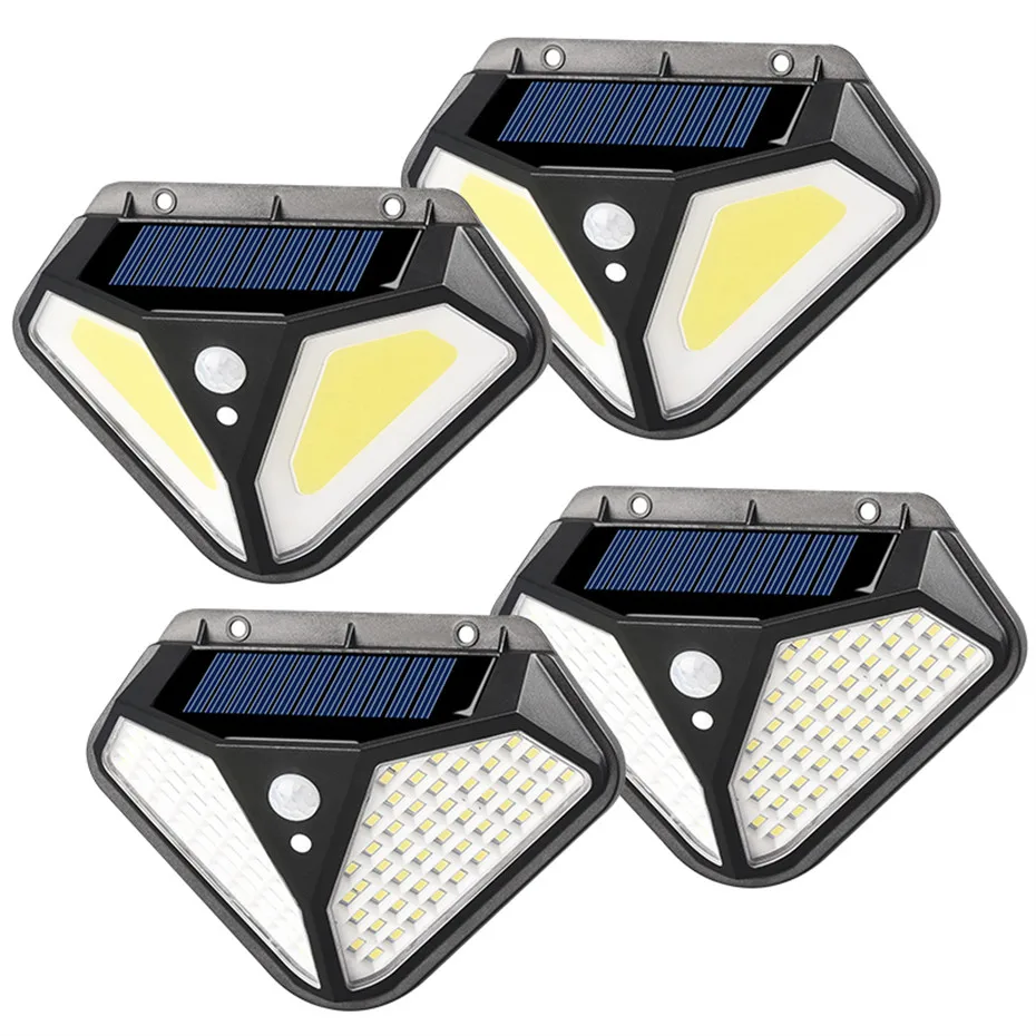 

PIR Motion Sensor LED Solar Light Waterproof Wall Lamp 3 Mode 102 LED/50 COB For Outdoor Street Garden Decoration Lighting