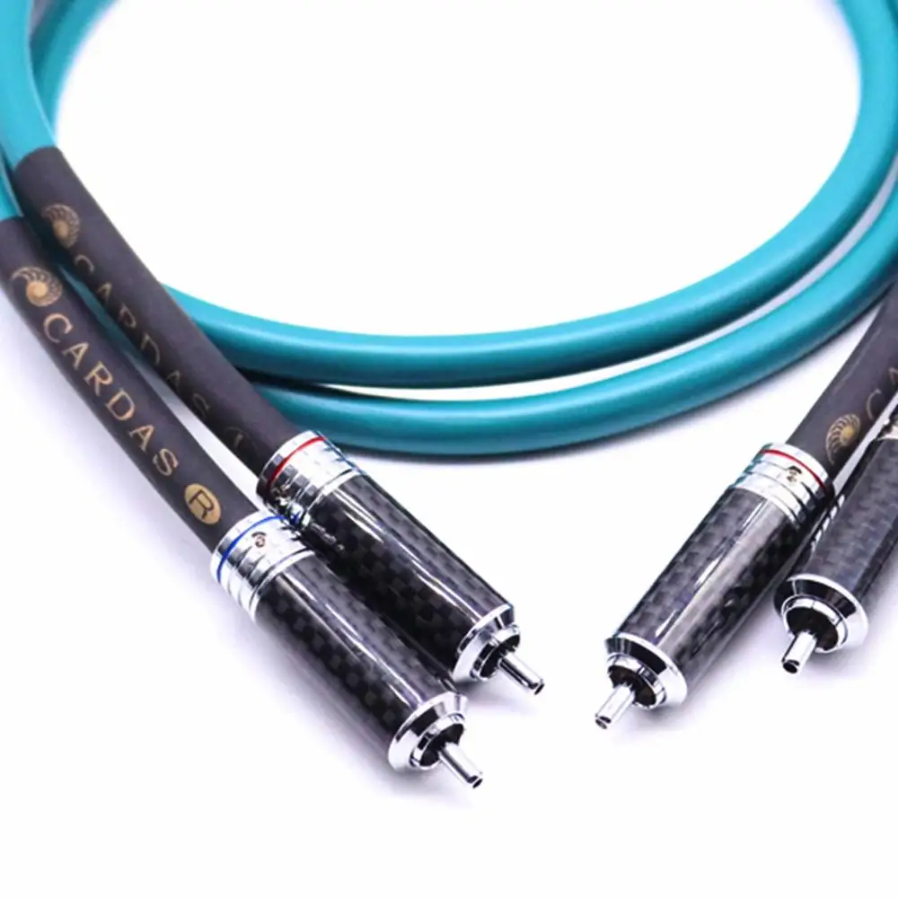 Пара hi fi стерео Cardas углеродный Fber RCA кабель высокопроизводительный Hi Fi аудио 2rca к
