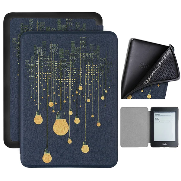 KPW4 TPU WJDH Ходунки с подставкой для Amazon Kindle Paperwhite 4 E-reader 10-го поколения Электронная книга защитный PU чехол+ подарки - Цвет: KPW4 TPU WJDH