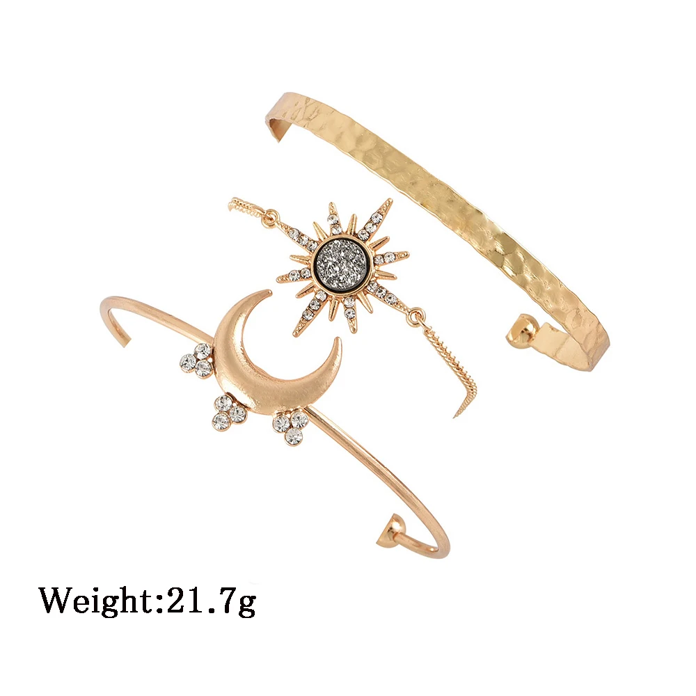 3 шт./компл. в богемном стиле женские браслеты с украшением виде кристаллов