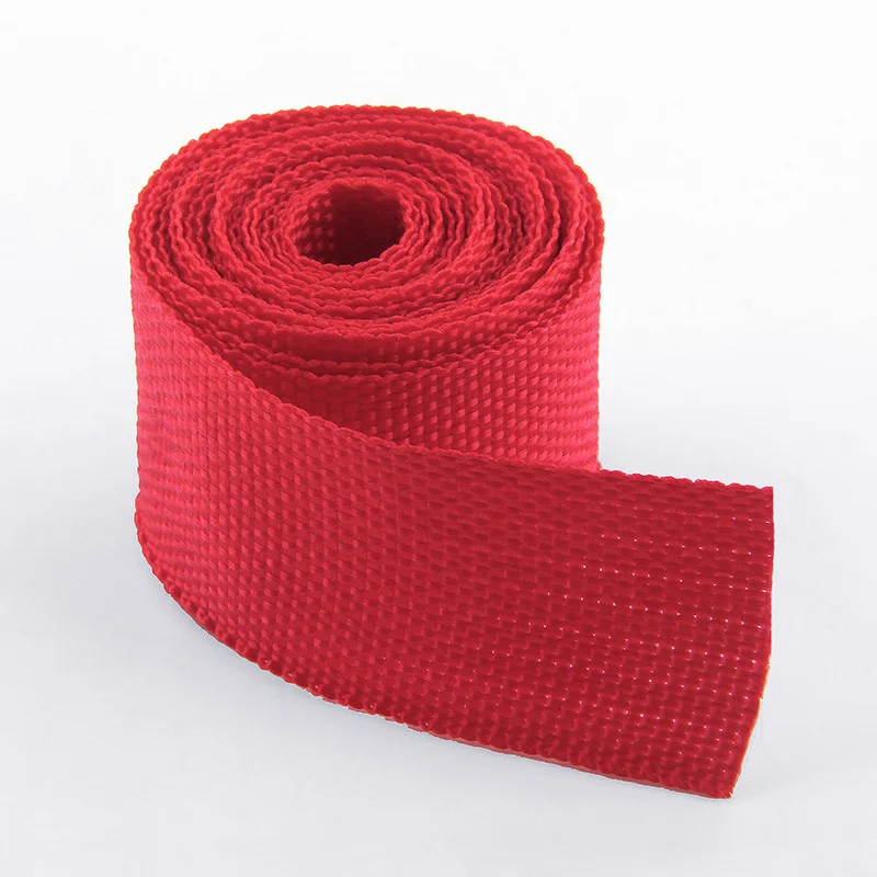 2 Red 20mm 100 ярдов/партия 20 мм 15 цветов полипропиленовый ленточный ремень для рюкзака поводок ошейник и поводки DIY ремесло - Цвет: 2 Red 20mm