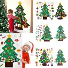 Фетровая Рождественская елка сделай сам для дома 2021, Рождественское украшение, рождественские подарки, новогодняя елка с Санта-Клаусом