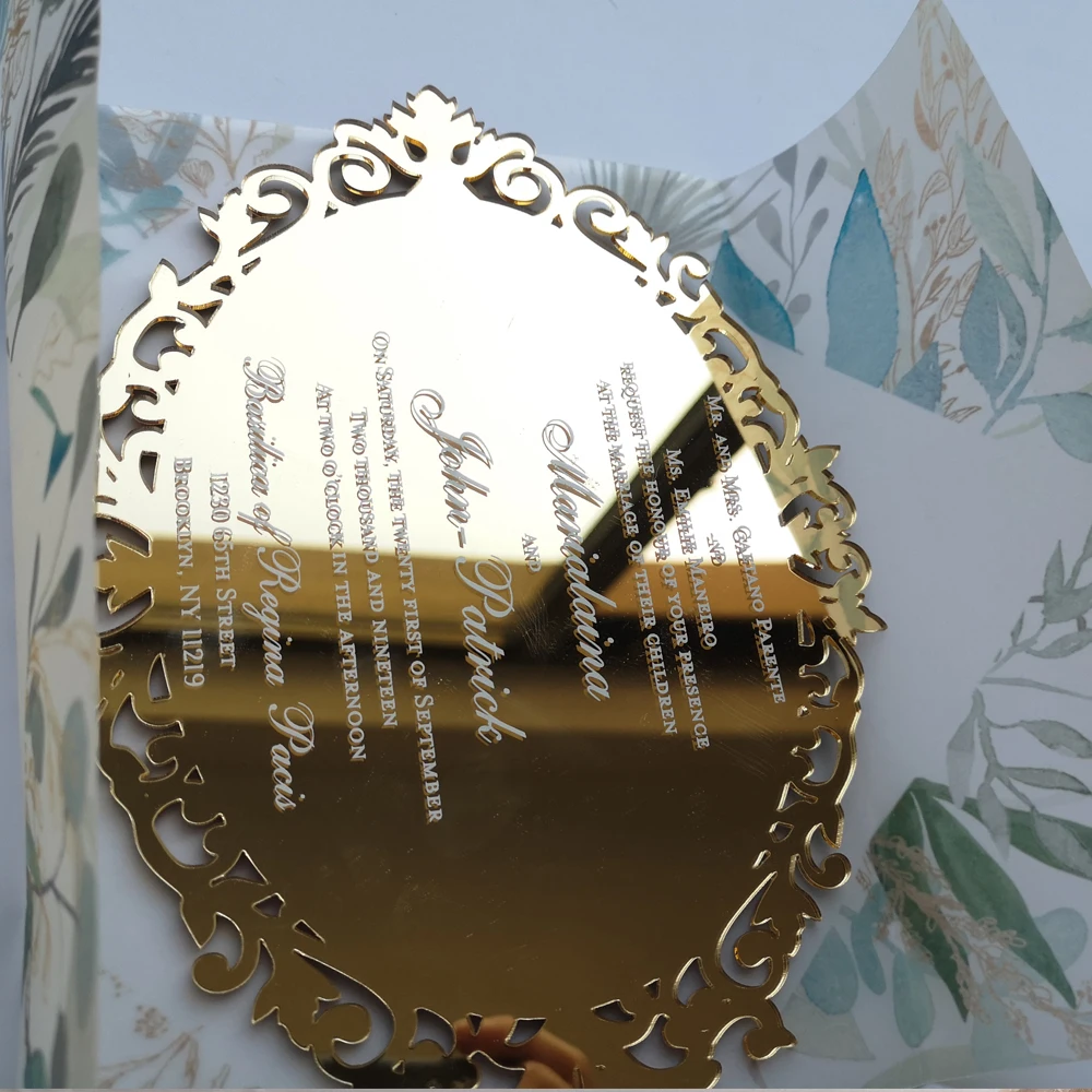 Vellum бумага с бесплатной рамкой лазер 2019 горячая Распродажа персонализированные