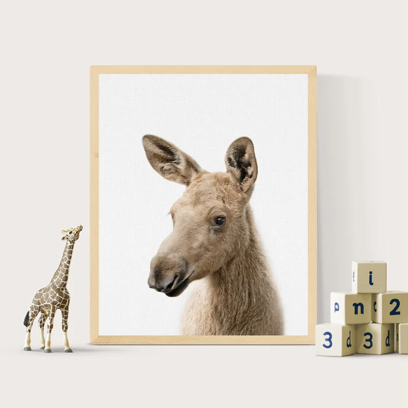 Лесной банные халаты в виде животных для маленьких лося Детская Wall Art холст