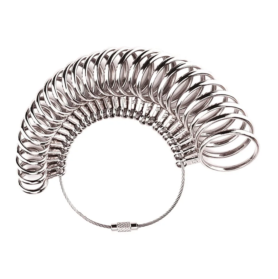 

Ring Gauges Sizer Meter Hand Loop Aluminum Alloy Jewellery Measuring Ring Tool Size 0-13mm Ring Measurement Loop