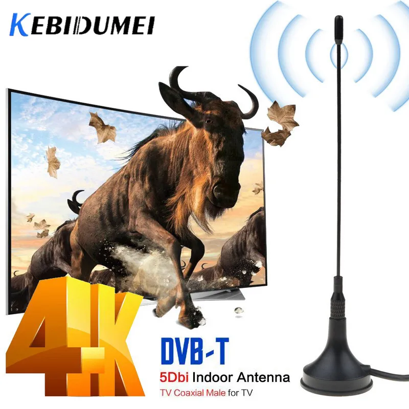 Kebidumei мини удлинитель сигнала DVB T/T2 5 дБи комнатная антенна ТВ цифровая для T TV HD