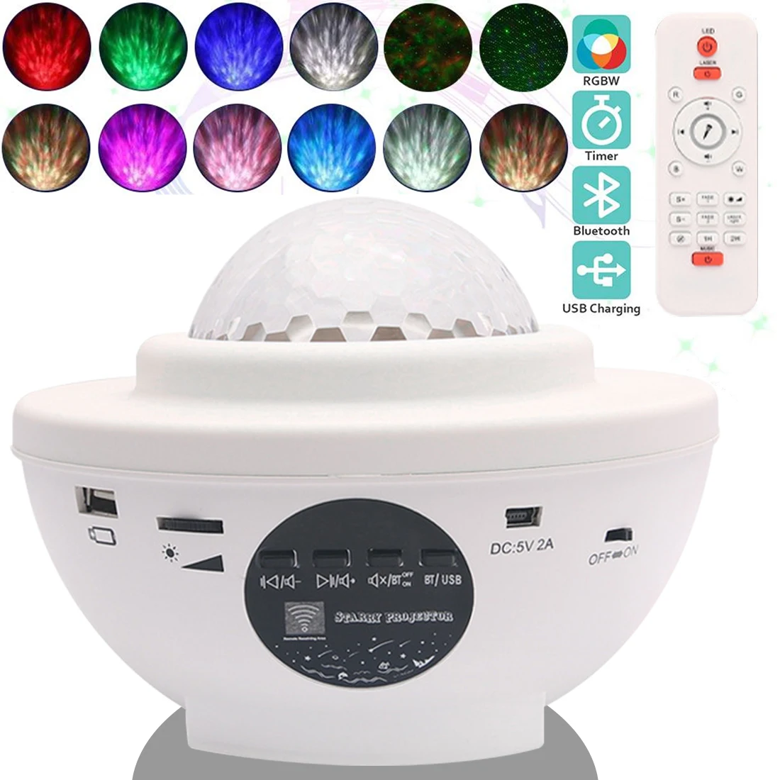 

Звездный проектор, Ночной светильник, Океанский проектор, галактика, звездная Ночная лампа, светодиодный светильник с музыкой, Bluetooth-совмес...