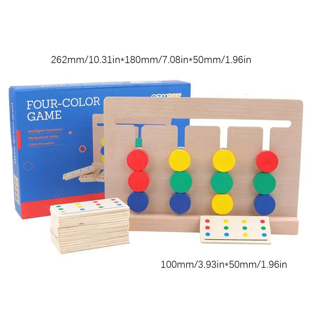 

Early Childhood Education Toys Montessori Four Color Game Children's Puzzle Chess Teaching Aids Logical Thinking