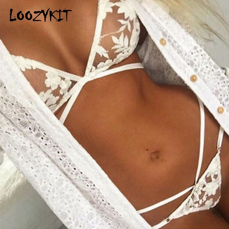 Loozykit женский сексуальный комплект бикини купальник кружевные купальники крутые