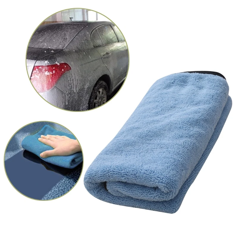 

50LC Large Microfiber Drying Towel Car Cleaning Cloths Cloth Auto Care 90x60cm Blue
