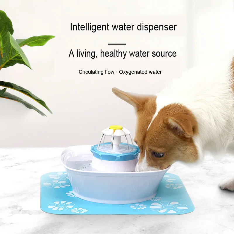 

Fountain For Cats Dispenser Cat Dog Water Basin Automatic Circulation 3 Non - Dead - Corner Filter System Electric Water Feeder