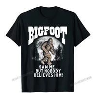 bigfoot saw me but nobody believes funny sasquatch moon t shirt camisas men cool tops tees cotton man top t shirts oversized