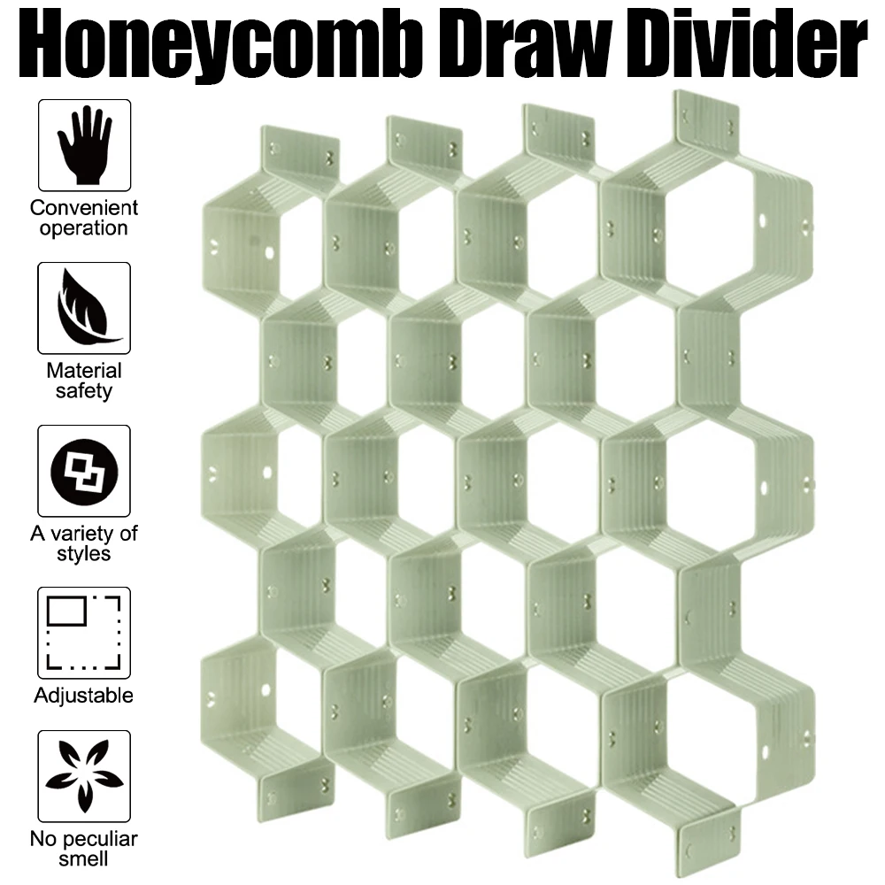 

Drawer organizing divider, wardrobe, underwear, layered partition, underwear, socks, honeycomb plastic storage box