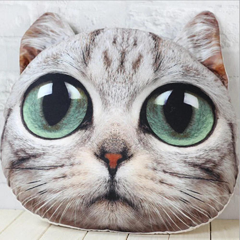 2020 Модная креативная подушка для людей с Мяу и звездами 35x29 см в форме милой кошки