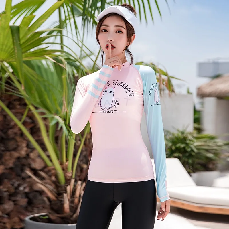 Женский костюм для дайвинга SBART с длинным рукавом Раздельный подводного плавания