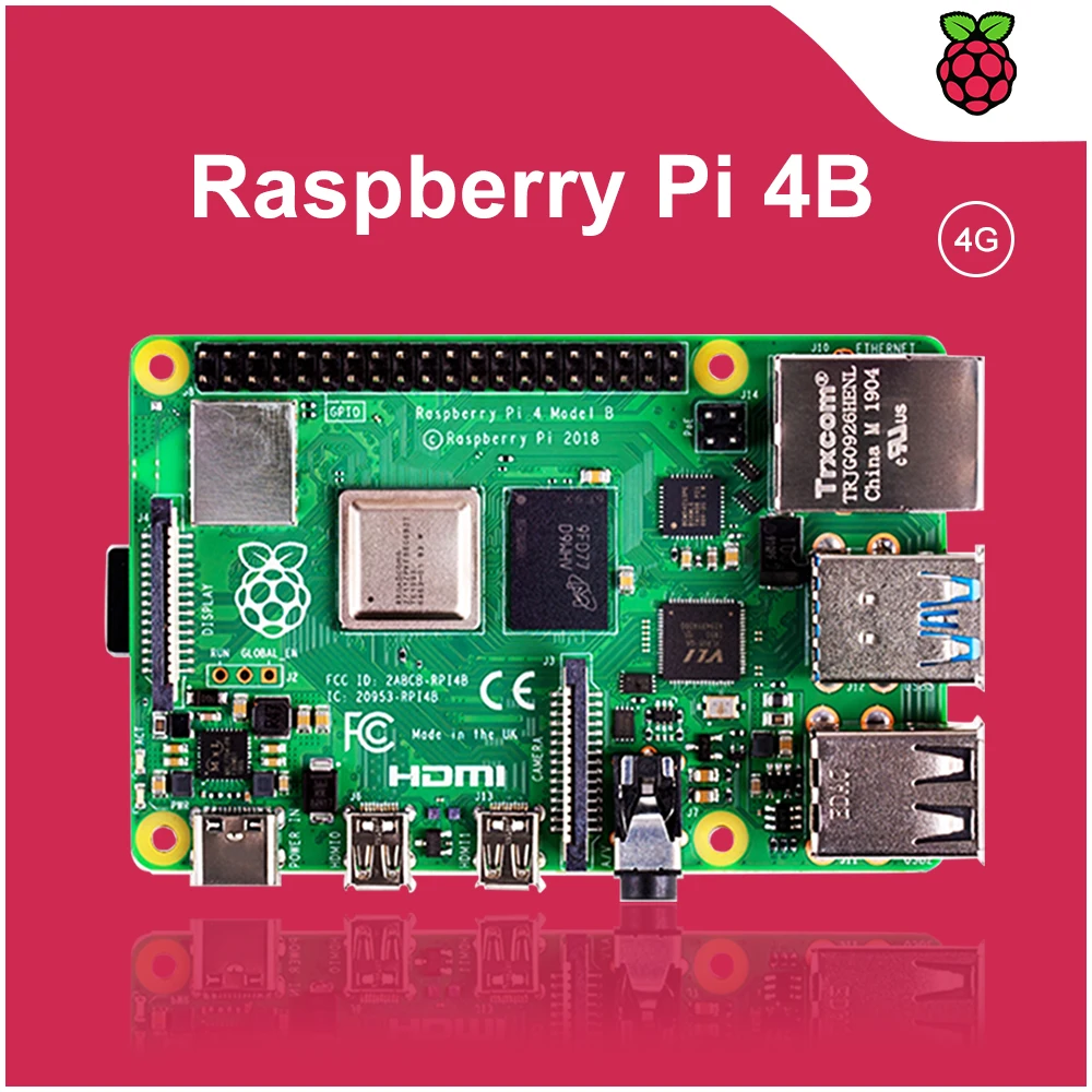 Официальная макетная плата raspberry pi 4 model b Гб ОЗУ 1 5 ГГц поддержка 2 4/5 0 Wi Fi Bluetooth