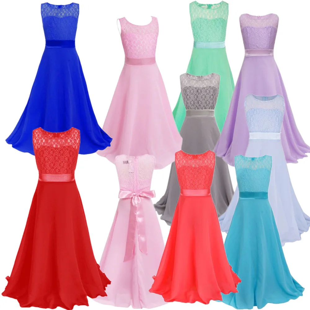 Кружевное вечернее платье принцессы для подроствечерние на свадьбу подружки