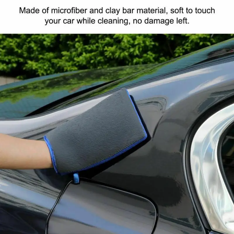 Car wash clay bar glove car cleaning cloth automatic towel sponge microfiber care pad L6P4 | Автомобили и мотоциклы