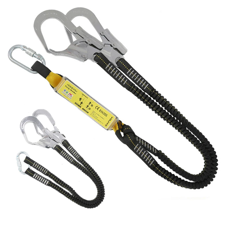 

Professional High Altitude Protective Safety Elastic Buffer Sling Belt With Hook High Strength Wearable Anti Fall Off