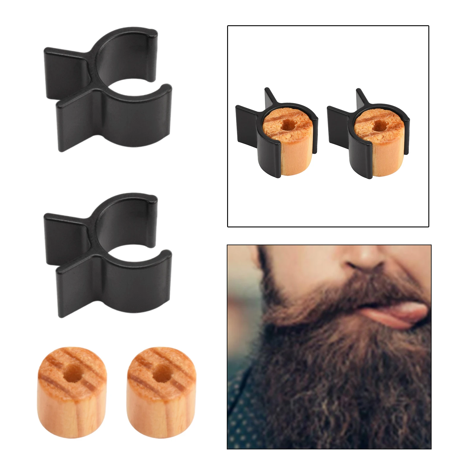 

Wood Handlebar Moustache Training Wheels For Men Salon Mustache Styling Template for Beard Shaping Trimming Tool