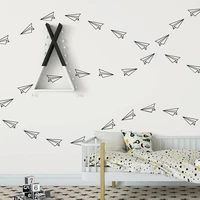 120pcs origami airplane wall sticker kids room playroom geometric plane jet wall decal bedroom vinyl home decor