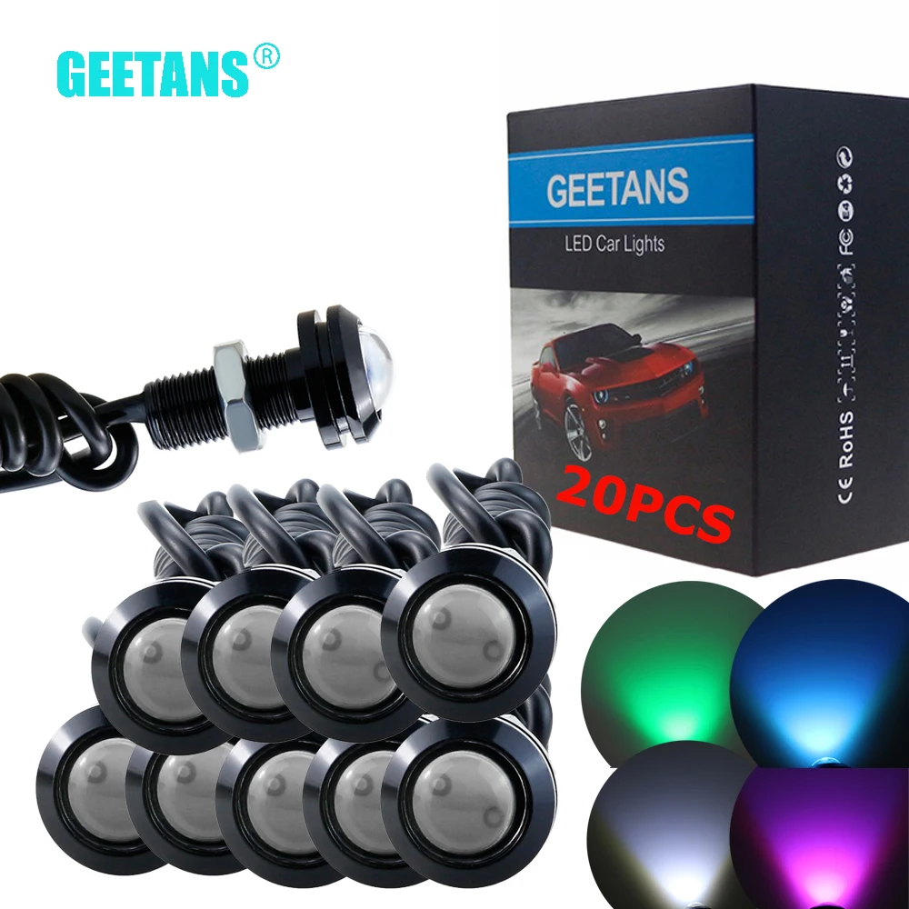 

20PCS / Pack 23/18 MM Car Eagle Eye DRL Led Daytime Running Lights LED 12V Backup Reversing Parking Signal Automobiles Lamps CJ