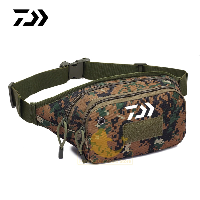 

Daiwa Outdoor Sports Cycling Pockets Tactical Army Camouflage Slow Running Shoulder Bag Camping Hiking Earphone Hole Chest Bag