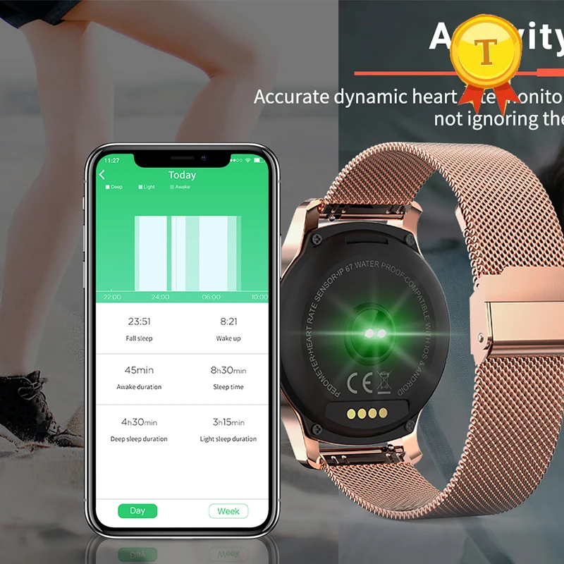 2020 Новое поступление Relogio нержавеющая сталь Смарт часы браслет для женщин BT