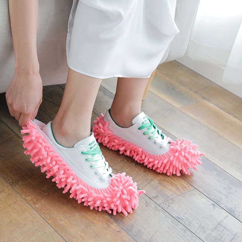 

Creative Floor Dust Microfiber Cleaning Slipper Lazy Shoes Cover Mop Cleaner Home Cloth Clean Brush Cover Mophead Overshoe