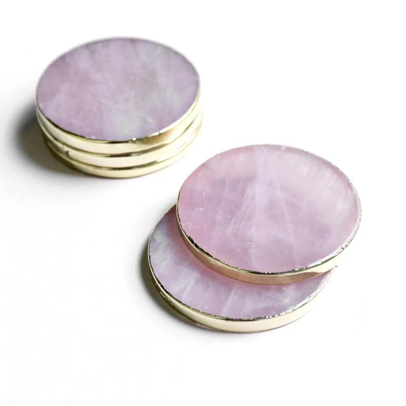 LCH скандинавский стиль Роскошный натуральный розовый кристалл подставка