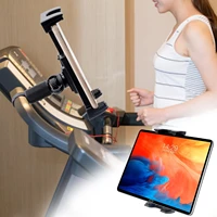 exercise bike tablet holder treadmill exercise gym tablet mount adjustable indoor handlebar bracket for 4 5 12 9inch device
