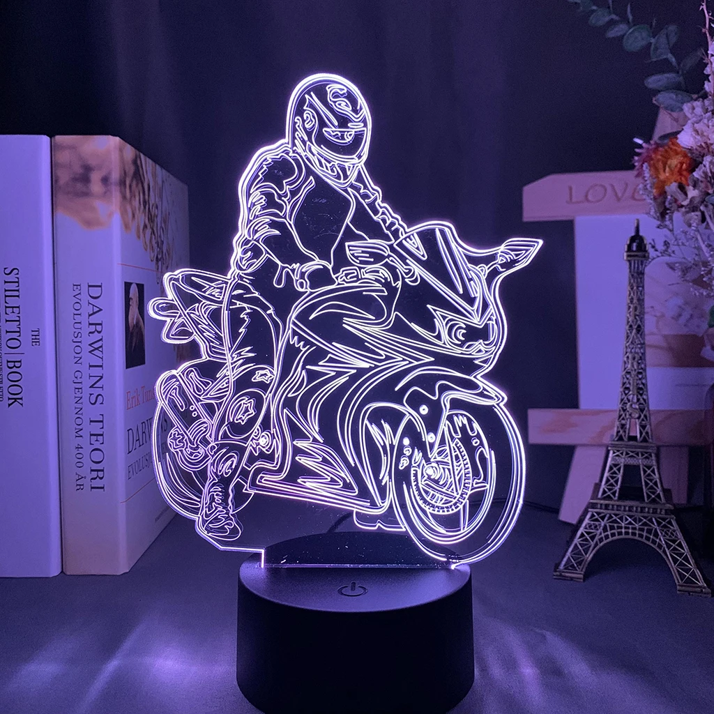 

3D Lamp Motorcycle Racer Jonathan Rea Action Figure Nightlight for Home Room Decoration Cool Fans Birthday Gift Led Night Light