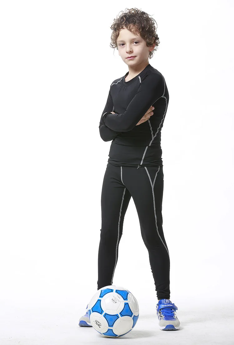 Детская одежда спортивный костюм для бега компрессионный комплект детей йоги