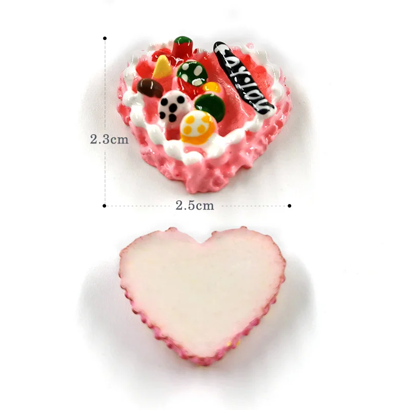 Миниатюрная фигурка торта на день рождения в виде вишни 2 шт. искусственная