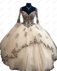 Кружевное мексиканское бальное платье с цветочным 3D рисунком, 15 лет, 2022
