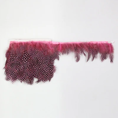 pink 1 ярд/лот натуральный розовый цвет морская горошек перьевые кромки курицы фазана плюмаг Свадебные украшения юбка одежда - Цвет: pink